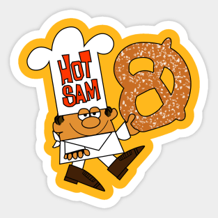 Hot Sam Vintage Mall Soft Pretzel Shop T-Shirt Sticker